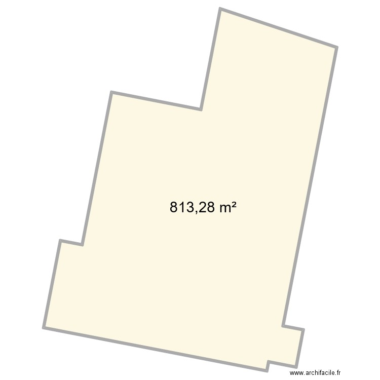 dépot. Plan de 1 pièce et 813 m2