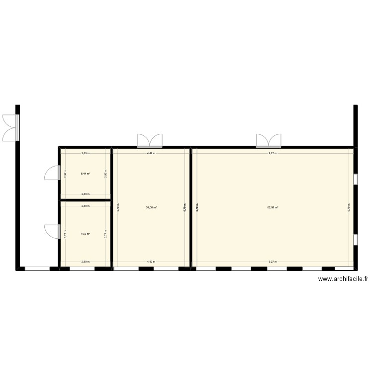 GSAF 2. Plan de 4 pièces et 112 m2