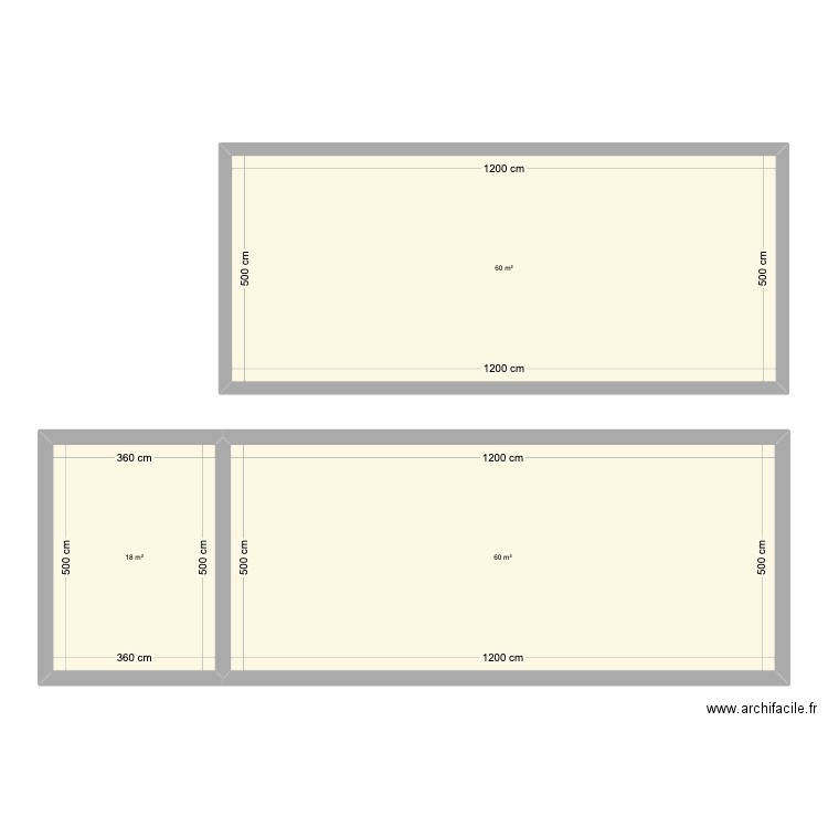 RDT-RDC/R+1. Plan de 3 pièces et 138 m2