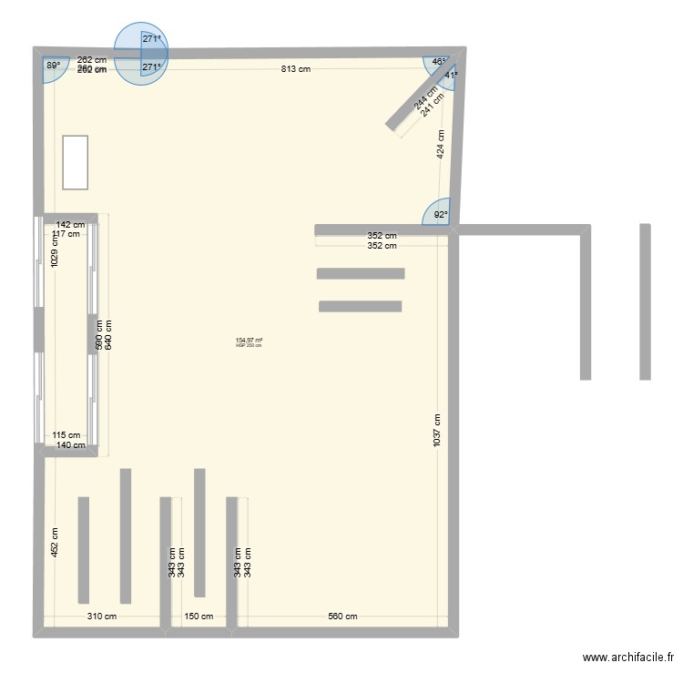 Plan Sport 2000. Plan de 1 pièce et 155 m2