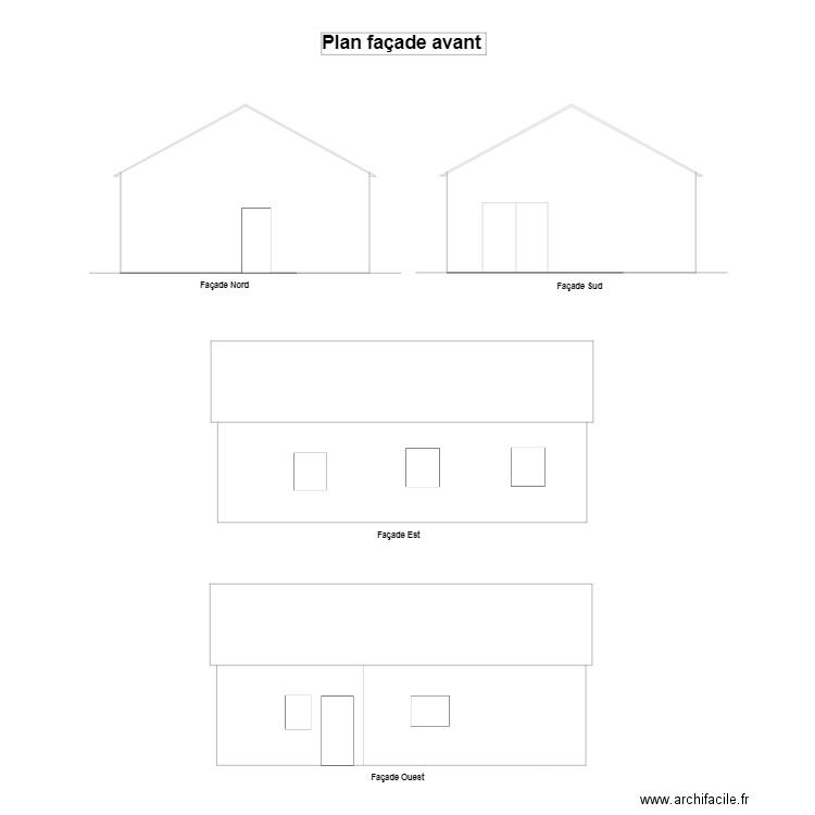 PLAN DE FACADE avant - LE MICHEL. Plan de 0 pièce et 0 m2