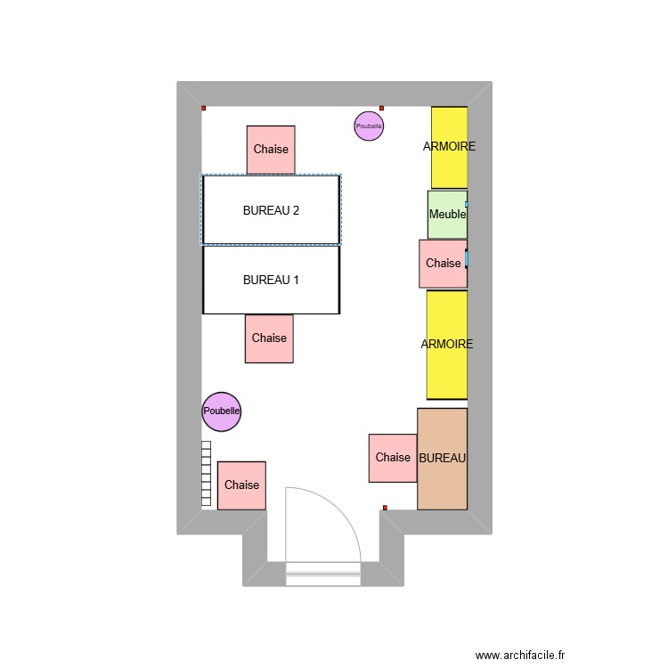 SNFOLC. Plan de 1 pièce et 13 m2