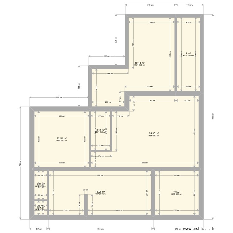 ML24012923. Plan de 28 pièces et 238 m2