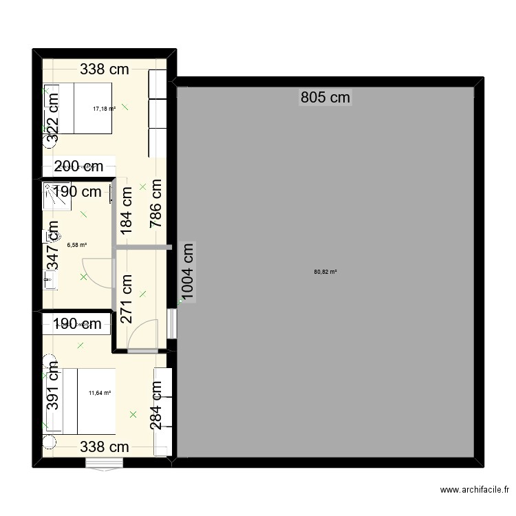 extension maison . Plan de 4 pièces et 116 m2