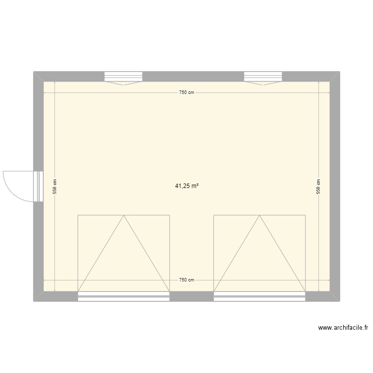 Garage. Plan de 1 pièce et 41 m2