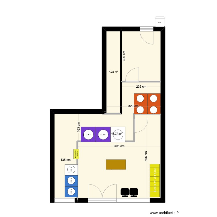 LA GIBAUDERIE POITIERS. Plan de 2 pièces et 47 m2