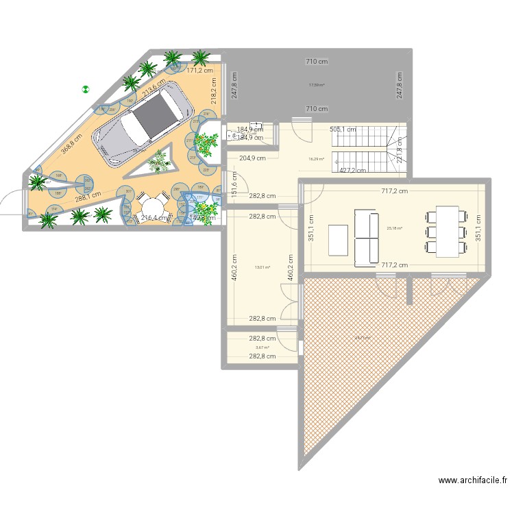 Planta baja1. Plan de 14 pièces et 142 m2