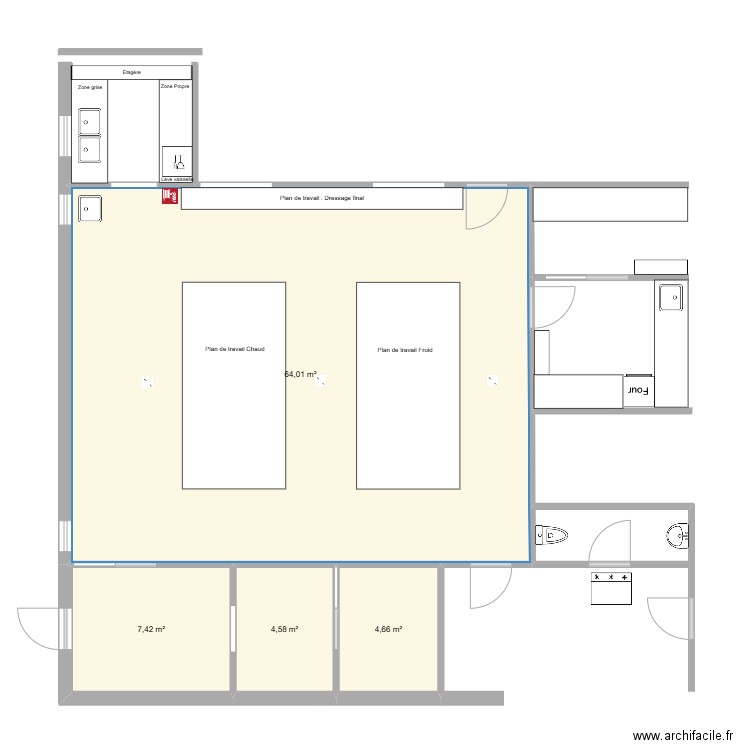 6tqr noe. Plan de 4 pièces et 81 m2