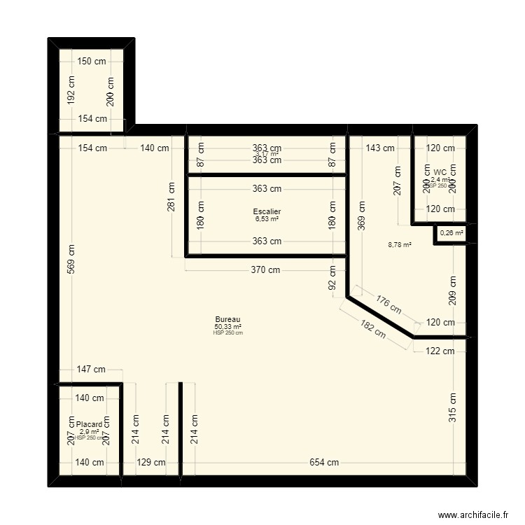 Plan PAVIOT (RDC). Plan de 7 pièces et 74 m2