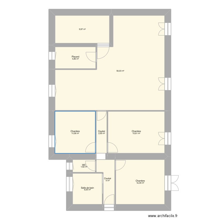 Saussan cotes Exactes plaquiste. Plan de 10 pièces et 122 m2