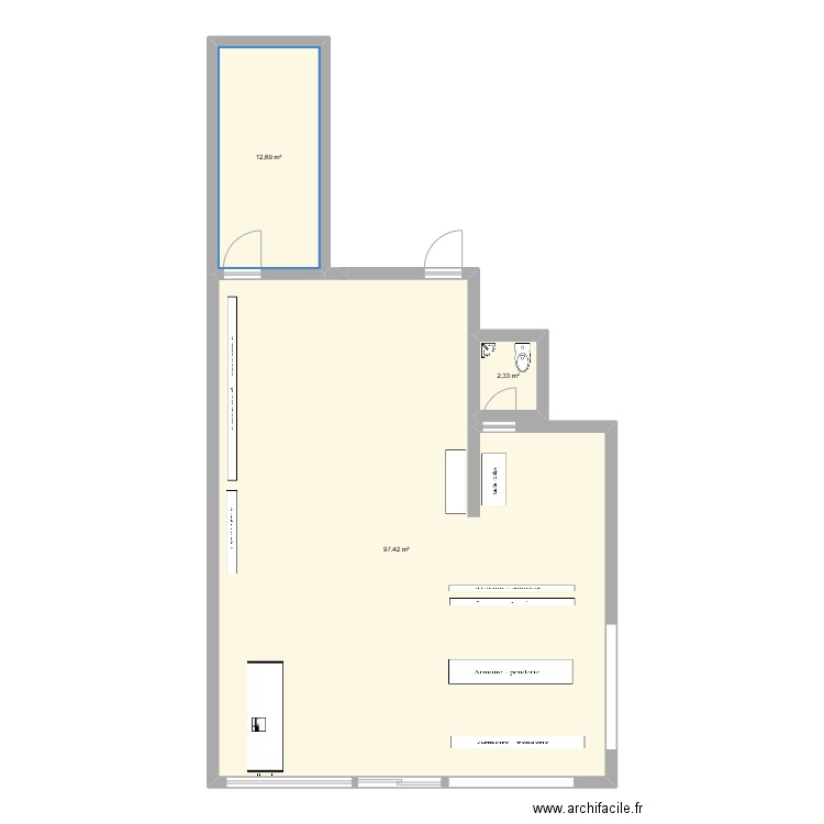 KM5. Plan de 3 pièces et 112 m2