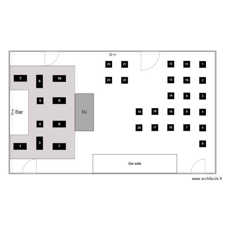 Projet Sélys 2. Plan de 1 pièce et 286 m2