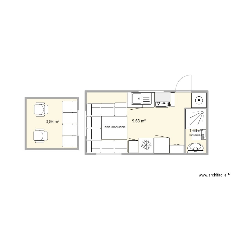 Cellule 4800 porte arrière. Plan de 0 pièce et 0 m2