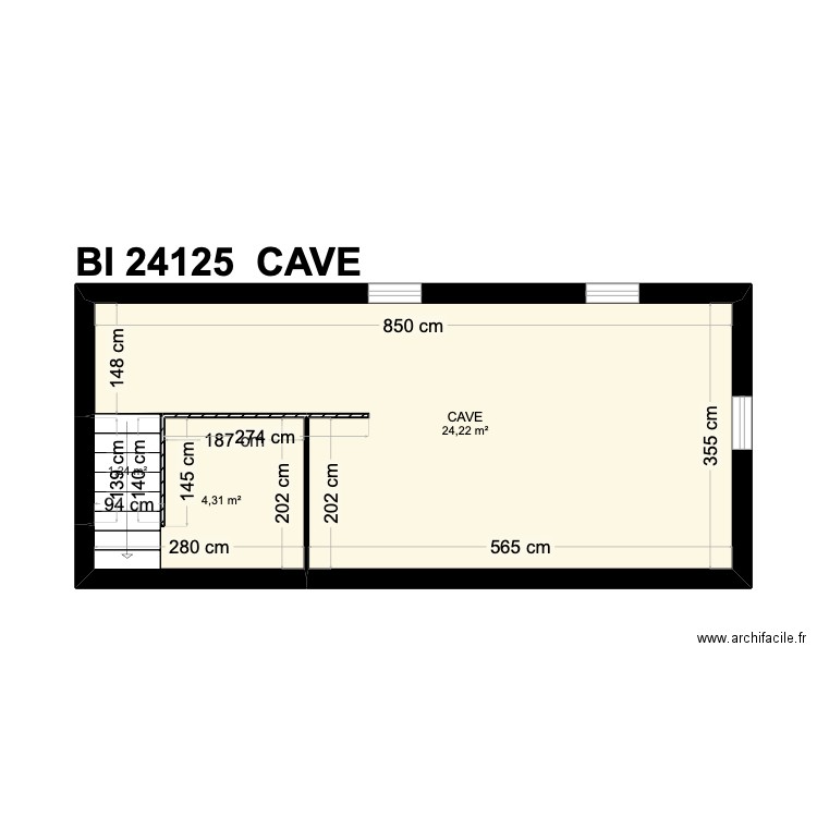 BI 24125. Plan de 27 pièces et 220 m2