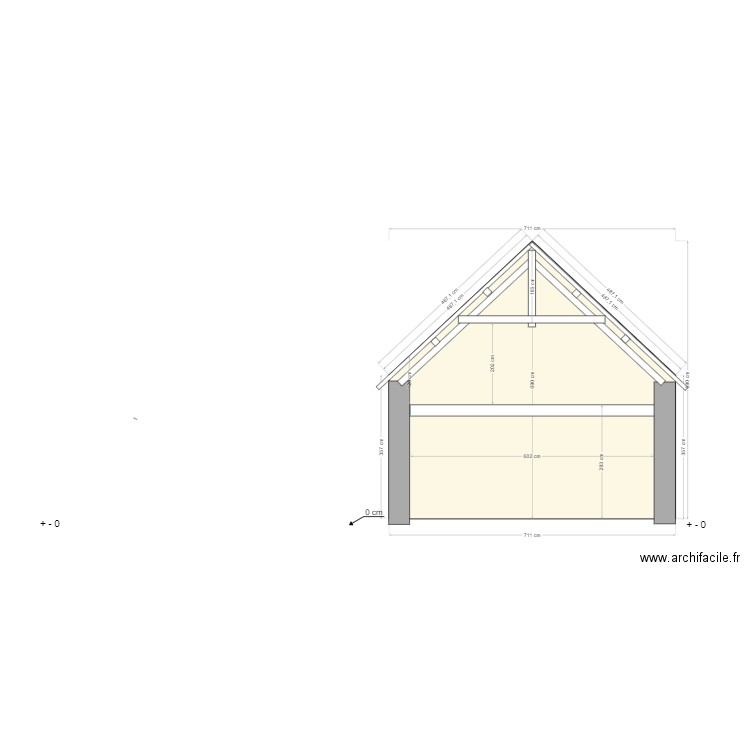 coupe Maison 01. Plan de 0 pièce et 0 m2