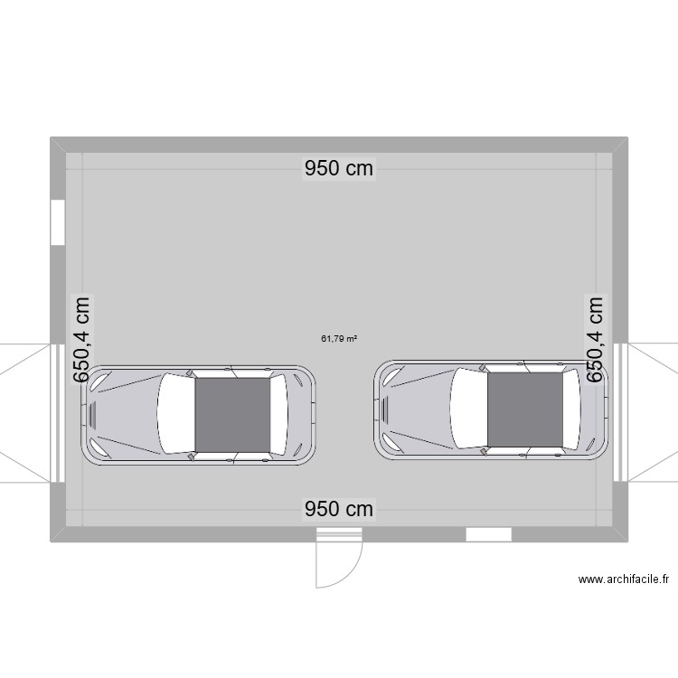 plan garage 2024. Plan de 1 pièce et 62 m2