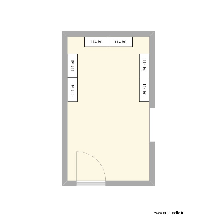 Cave. Plan de 1 pièce et 10 m2