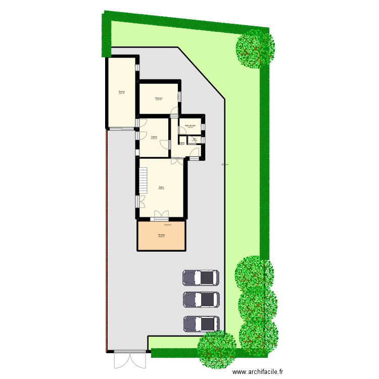 KALFOUN. Plan de 15 pièces et 552 m2