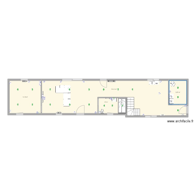 maison marie. Plan de 4 pièces et 80 m2