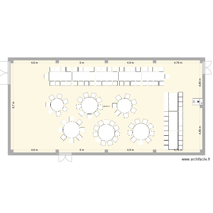 l'atelier d'un souhait. Plan de 1 pièce et 206 m2