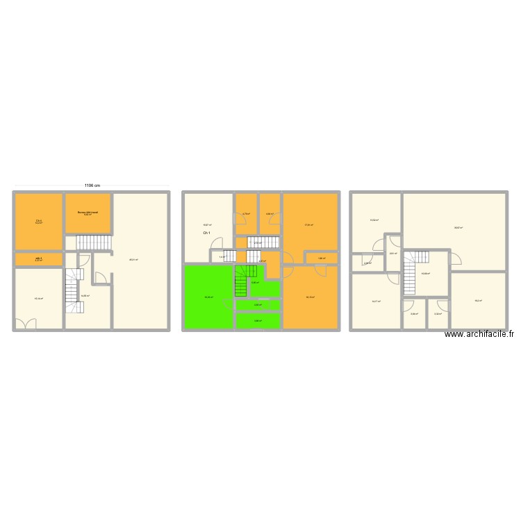 Hambursin 2. Plan de 28 pièces et 306 m2