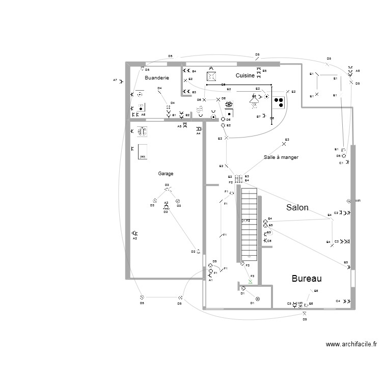 maison Fanny Romain RDC . Plan de 2 pièces et 115 m2