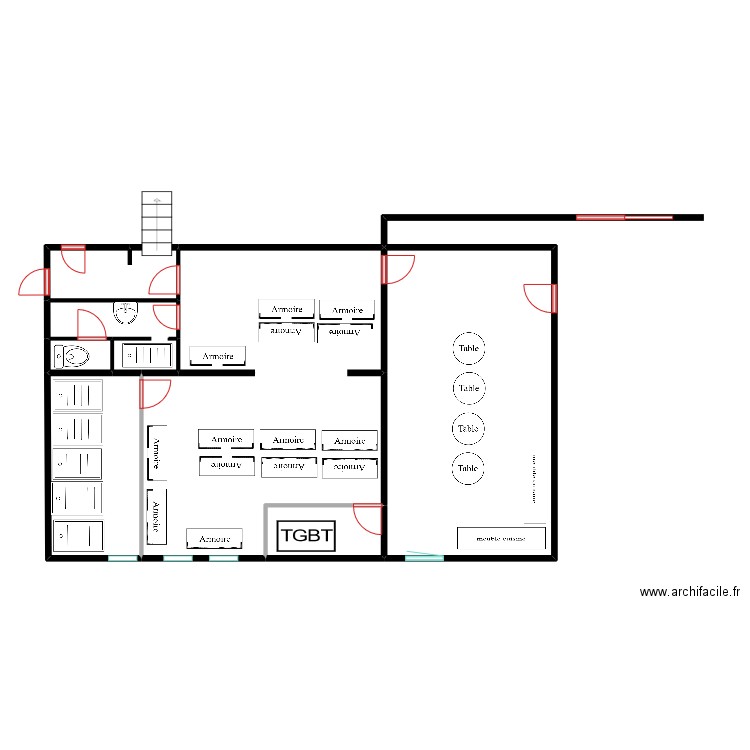 cobralo. Plan de 7 pièces et 68 m2