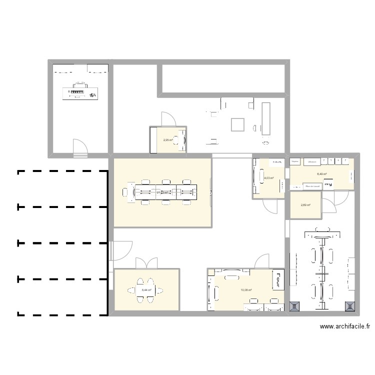 Plan St imier. Plan de 7 pièces et 56 m2