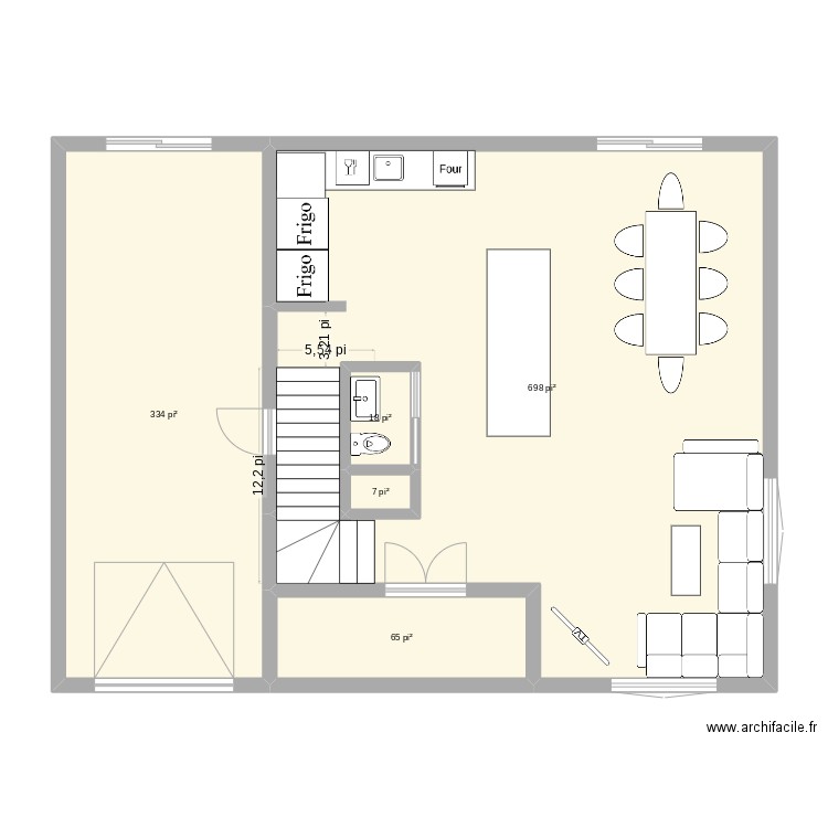 Rénovation 2025. Plan de 5 pièces et 104 m2