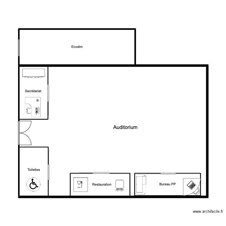 J32 Option 1. Plan de 6 pièces et 84 m2