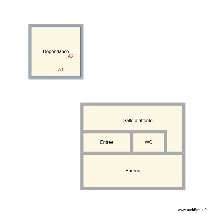 2501 QUIDELLEUR. Plan de 5 pièces et 16 m2