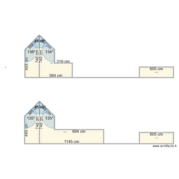 plan de c. Plan de 6 pièces et 116 m2