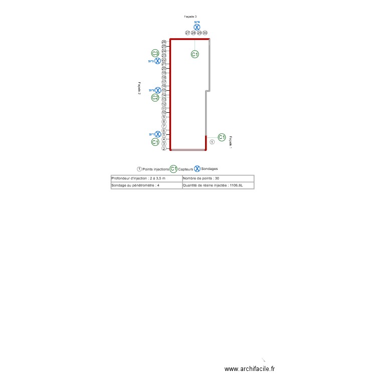 Lepecq. Plan de 1 pièce et 19 m2