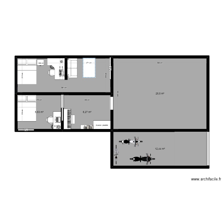 apparte soso et max. Plan de 4 pièces et 63 m2