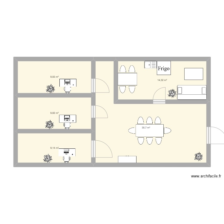 Locaux bourgoin . Plan de 0 pièce et 0 m2