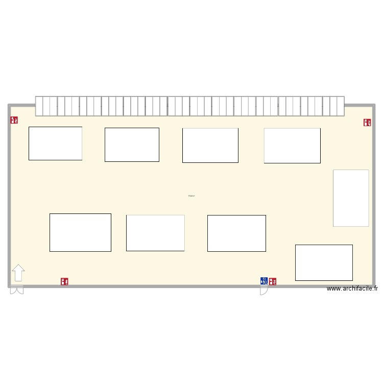 Gymnase CSMS. Plan de 1 pièce et 770 m2