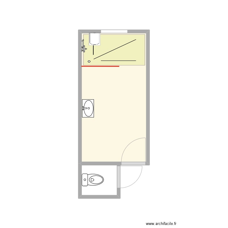 Projet_Mahler. Plan de 1 pièce et 9 m2