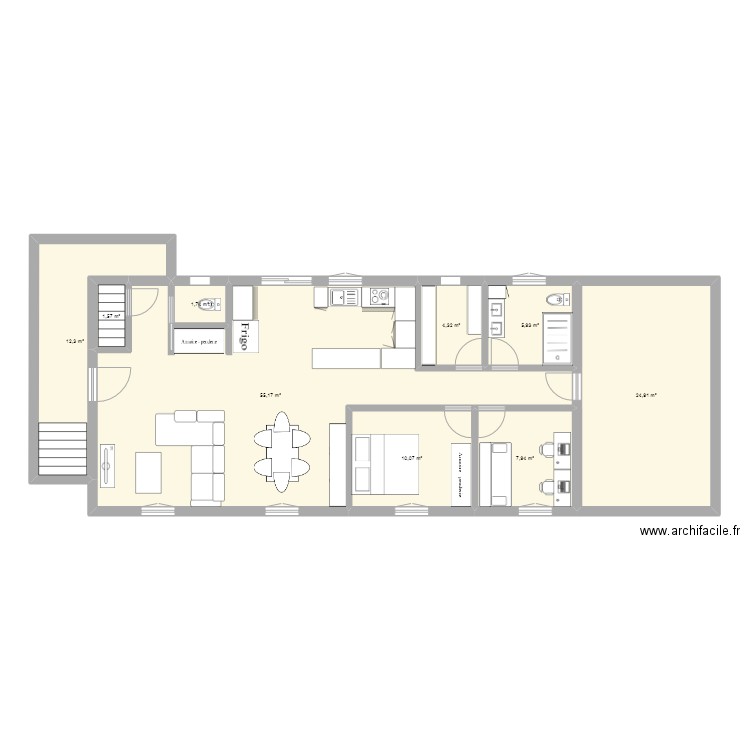 boulange 2. Plan de 9 pièces et 124 m2