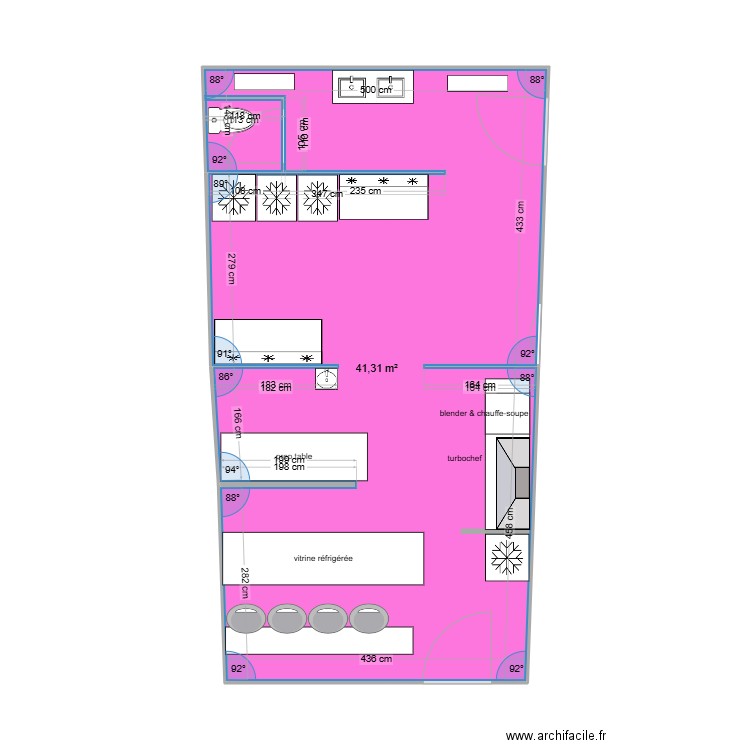 KOKLICO. Plan de 1 pièce et 41 m2