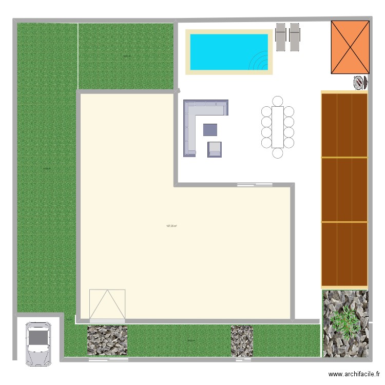 maison bize. Plan de 1 pièce et 167 m2