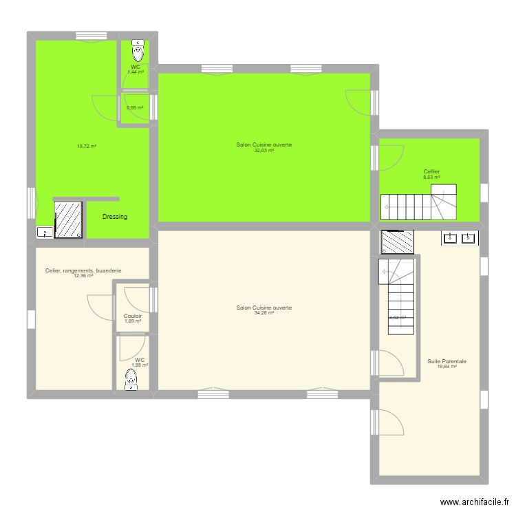 Capbreton apres travaux v1. Plan de 29 pièces et 276 m2