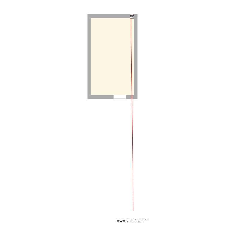 borne. Plan de 1 pièce et 16 m2