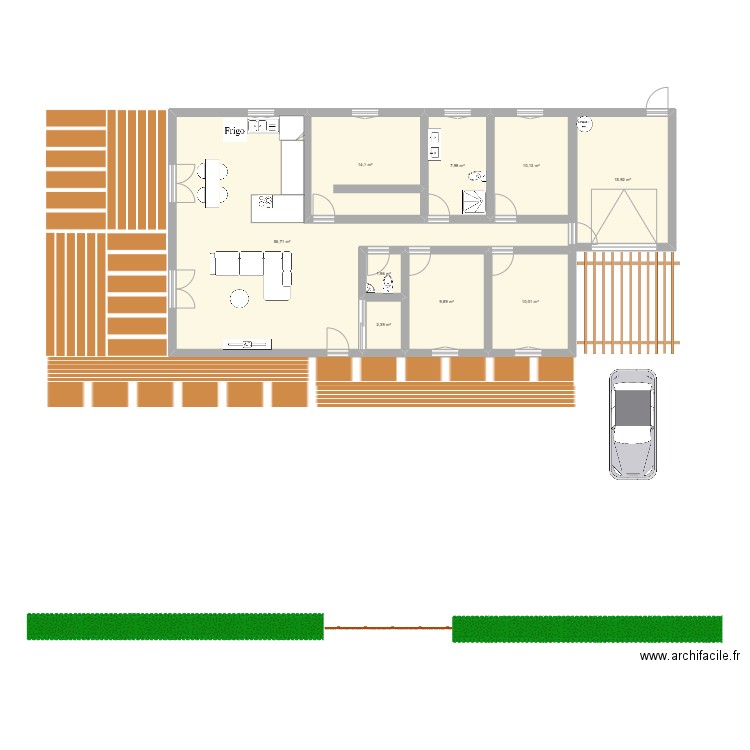 PLAN 3. Plan de 9 pièces et 129 m2