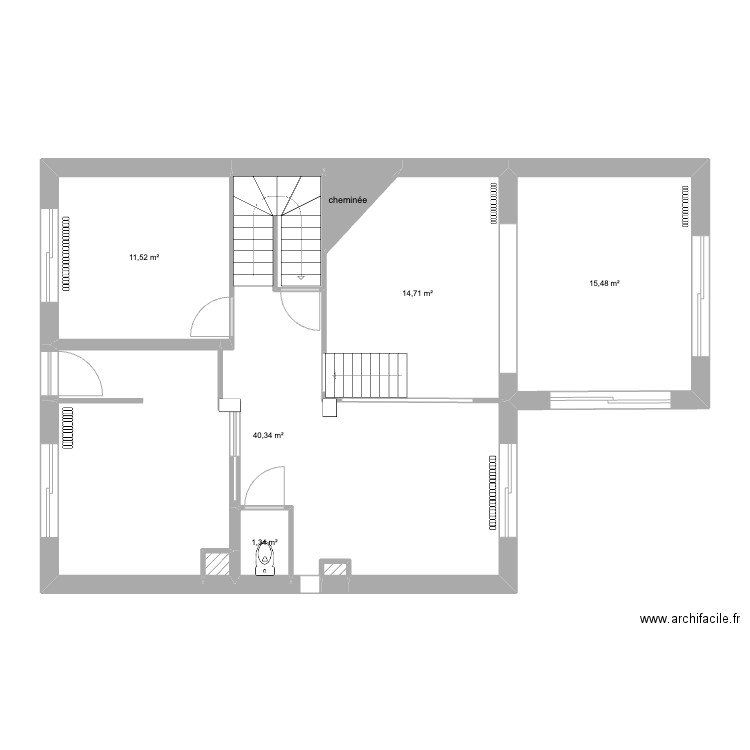 Dupont-LeGall_PlanAvant. Plan de 8 pièces et 85 m2