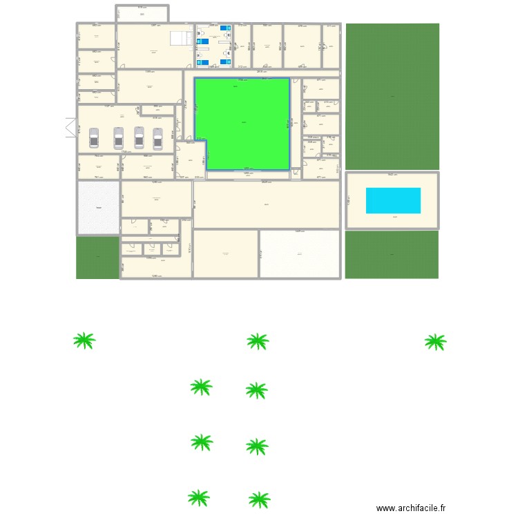 maison-2024-2026. Plan de 45 pièces et 2185 m2