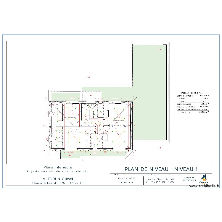 plan etage bressolles . Plan de 0 pièce et 0 m2