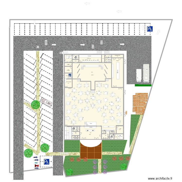 Cabaret L'aigle noir - lots 18 et 19. Plan de 30 pièces et 942 m2