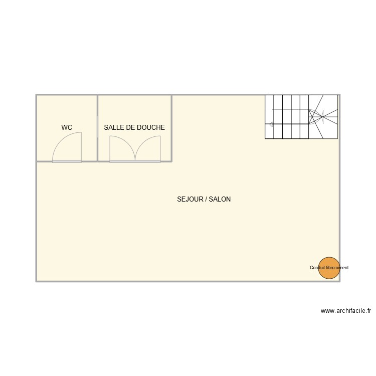 essai plan 1. Plan de 3 pièces et 43 m2