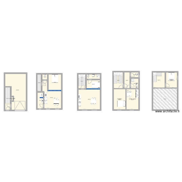 PLAN Immeuble 2.1. Plan de 21 pièces et 203 m2