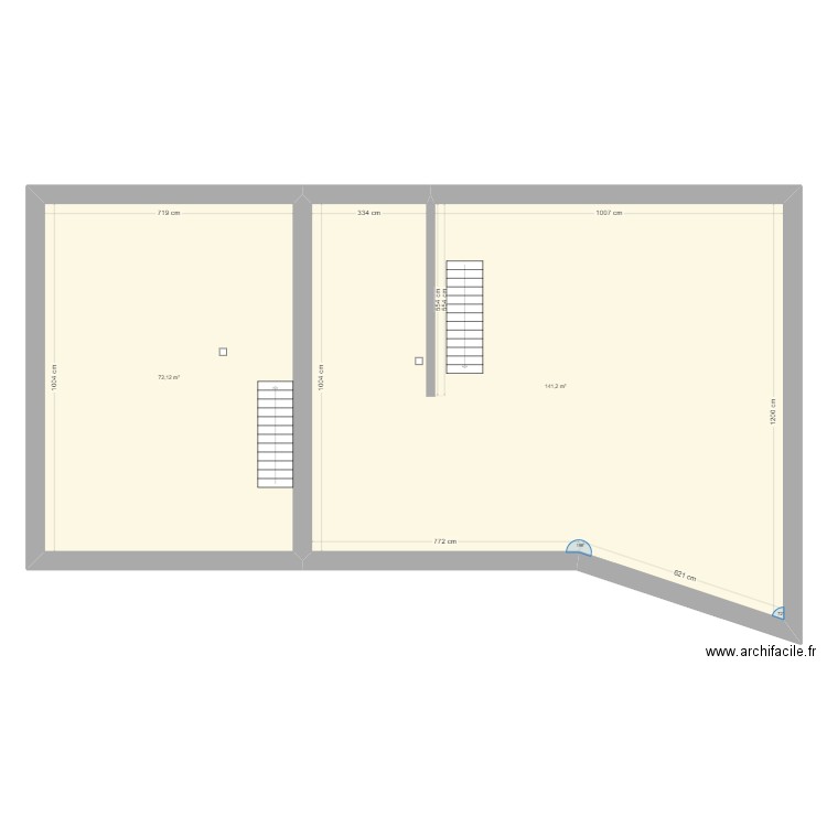 etage. Plan de 17 pièces et 430 m2